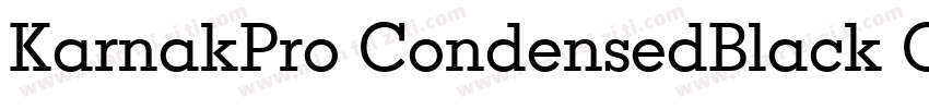 KarnakPro CondensedBlack Condensed字体转换